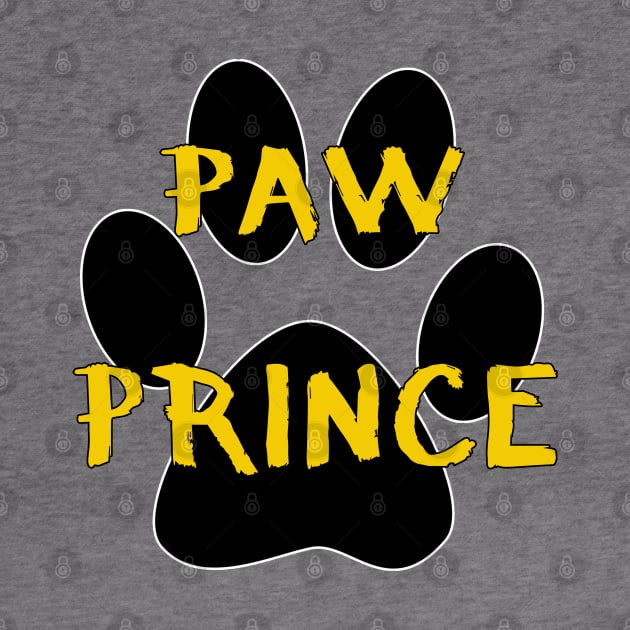 Paw Prince Funny Pet Footprint Animal Lover Pun by Maxx Exchange